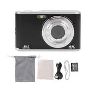 Camera digitale 4K 48mp a doppia fotocamera a doppia fotocamera 2.8in Schermata IPS Funzione WebCam Compact Kids Selfie Camera per adolescenti principianti (Nero)