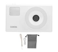Camera digitale 4K 48MP HD 16x Zoom WDR Stabilization Music Beauty Retro Compact Camera con luce di riempimento per gli studenti degli adolescenti (Bianco)