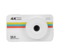Camera Digitale 4K Dual Lens AutoFocus Videocamera HD Camera da 50 MP Adolescenti per Adulti Scelta Slim Busta Leggera (WHITE)