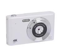 Camera Digitale 4K, Focus Auto Focus 16x Zoom 48MP Vlogging Fotocamera con Schermo da 2,4 Pollici, Fotocamera Compatta Anti -shake con Flash, per la Fotografia di Viaggio (WHITE)