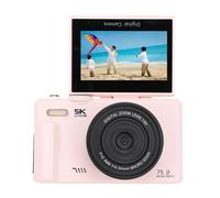 Camera Digitale 5k, Videocamera AutoFocus Vlog WiFi da 75 MP VLOFOCUS Schermata di Lancio da 3 Pollici da 180 Gradi con Zoom Digitale 18x, Focalizzazione Rapida e Accurata