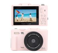 Camera Digitale 5K, Videocamera da 5K 75 MP 18x, Schermo HD a Capo Portatili a 180 Gradi, Focus Automatico AF, Condivisione Istantanea WiFi, Flash Integrato per la Fotografia