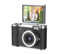 Camera Digitale da 48 MP da 1080p con Schermata di Lancio da 2,4 'e Zoom 18x, Fotocamera Vlogging a Batteria di 4 Ore per Adolescenti, Principianti, Giochi Integrati e Filtri per (BLACK)