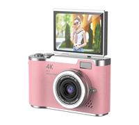 Camera Digitale da 48 MP da 1080p con Schermata di Lancio da 2,4 'e Zoom 18x, Fotocamera Vlogging a Batteria di 4 Ore per Adolescenti, Principianti, Giochi Integrati e Filtri per (PINK)