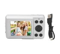 Camera digitale di locadence, fotocamera vlogging con schermo del display da 2,4 pollici, telecamera da viaggio compatta per ragazzi bambini bambini (Grigio argento)