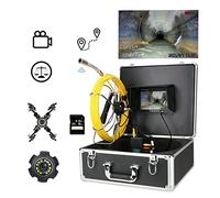 Camera fognaria con locatore, telecamera di ispezione dei tubi fognari 7 pollici Dvr Monitorare il contatore di 20 m metri autoleveling automatico 51 2Hz Localizzatore del tubo del trasmettitore 22mm