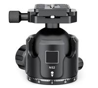 Camera Head Mount, Testa a sfera for treppiede con centro a bassa gravità Testa a sfera panoramica a sfera ultra bassa con doppia tacca a U con piastra a sgancio rapido