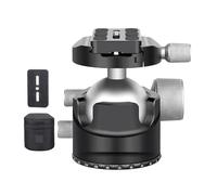 Camera Head Mount, Testa a sfera panoramica a 360° Testa a treppiede con centro di gravità inferiore in alluminio CNC 3 manopole Funzionamento Doppia tacca a U for fotocamera, DSLR