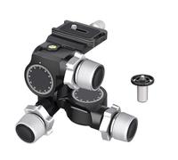 Camera Head Mount, Testa for treppiede a 3 vie, testa for treppiede con ingranaggi for una regolazione precisa con panoramica Arca Swiss for fotocamera DSLR(Only tripod head)