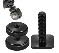 Camera Hot Shoe Mount Adapter, Double Screw 1/4" Tripod Screw Converter, Photography Bracket for Action Cameras & Field Monitors, Sturdy Metal Construction
