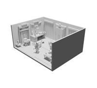 Camera Hotel Luigi's Mansion 3 Diorama Modello Nintendo Switch Stampato 3D