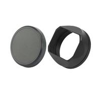 camera lens hood, Paraluce quadrato in metallo con cappuccio ad anello adattatore da 49 mm, compatibile for Fujifilm Fuji X100V X100Vi X100F X100T X100S X70,for parts(BLACK)
