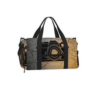 Camera Map Icon, borsone sportivo con scomparto per scarpe, leggero, da palestra, weekender, per uomini e donne, impermeabile, con tasca per bagnato