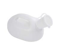Camera per bottiglie urinali e padelle, Orinatoio for uomo 2000 ml Contenitore for urina da viaggio portatile in plastica con coperchio bianco 18x8 cm