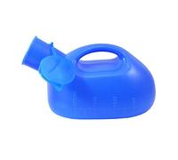 Camera per bottiglie urinali e padelle, Orinatoio for uomo da 2000 ml in plastica ABS blu con coperchio e maniglia for viaggio, da comodino, for anziani e incontinenza