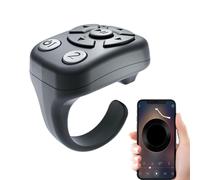 Camera Remote - 2.9cm ABS Wireless Page Turner | Rechargeable Shutter Clicker Ring, Presentation Controller Selfie Button For Photos Videos Smartphone Recording
