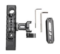 Camera Rig Handle in Alluminio con Impugnatura Regolabile, Fori 1/4 3/8 Pollice, Cold Shoe Mount, Slider Rimovibile - Versatile, Leggero, Ideale per Videomaker e Fotografi