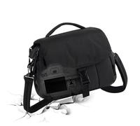 Camera Sling Bag, Lightweight Water-Resistant Case, Protective Cover with Rain and Tripod Holder, Ideal for Travel and Daily Use, Solid Color, Single Unit, Nero, Se référer au descriptif,