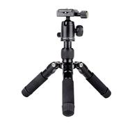 camera tripod, MINI treppiede portatile leggero da viaggio, mini treppiede da tavolo con testa a sfera a 360 gradi for fotocamera DSLR(Black)