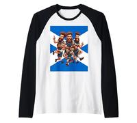 Cameratismo di Una Squadra di Rugby Rauco Maglia con Maniche Raglan