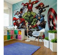 Cameretta Bambini Avengers Parati Marvel Thor Ironman Black Widow Capitano