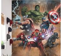 Cameretta Bambini Foto Parati 198x279cm Avengers Hulk Ironman Marvel Murale