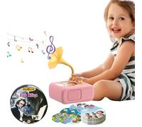 Cameretta per bambini con grammofono, lettore di storie e musica, giocattolo educativo per ragazzi e ragazze dai 3 anni in su, scatola per narrazioni musicali e racconti
