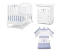 Cameretta Tatino Erbesi Vari Colori con materasso e guanciale in omaggio : Colore - azzurro