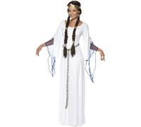 Cameriera Medievale Costume Donna le Favole Di Inghilterra Antica Vestito M, L