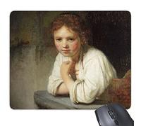cameriera Rembrandt Harmenszoon Van Rijn Famous Panintings oli rettangolo gomma antiscivolo mouse Game mouse pad