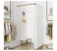 Camerino a parete con tenda ombreggiante, divisorio per privacy, spogliatoio angolare per ufficio, centro commerciale, boutique