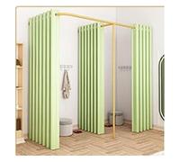 Camerino Negozio di Abbigliamento, Mobile Track Privacy Protection Changing Room,Partition to Block The Cloakroom for Office Bridal Shop(Green,200x100x200cm)