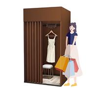 Camerino Negozio Di Abbigliamento Negozio Abbigliamento Camerini, Armadio Portatile Quadrato Movimento for Palestra D'ufficio, Riparto Temporaneo Protezione Della Privacy Con Copertura D'ombra(D,100x1