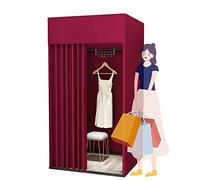 Camerino Negozio Di Abbigliamento Negozio Abbigliamento Camerini, Armadio Portatile Quadrato Movimento for Palestra D'ufficio, Riparto Temporaneo Protezione Della Privacy Con Copertura D'ombra(C,100x1