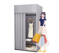 Camerino Negozio Di Abbigliamento Negozio Abbigliamento Camerini, Armadio Portatile Quadrato Movimento for Palestra D'ufficio, Riparto Temporaneo Protezione Della Privacy Con Copertura D'ombra(B,80x80