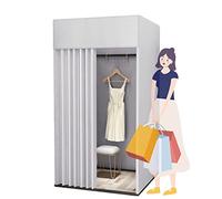 Camerino Negozio Di Abbigliamento Negozio Abbigliamento Camerini, Armadio Portatile Quadrato Movimento for Palestra D'ufficio, Riparto Temporaneo Protezione Della Privacy Con Copertura D'ombra(J,100x1