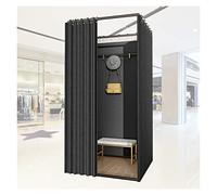 Camerino Negozio Di Abbigliamento Negozio Abbigliamento Camerini, Armadio Quadrato Pista Di Movimento for L'ufficio Palestra, Protezione Privacy Protezione D'ombra 90% Con Il Kit Tenda(K,100x80x200cm)