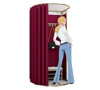 Camerino Negozio Di Abbigliamento Negozio Abbigliamento Camerini, Divisorio Privacy Protezione Temporanea Con Copertura Ombreggiante, Spogliatoio Portatile Rifugi Binari Mobili Per Palestra(I,100x95x2