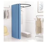 Camerino Negozio Di Abbigliamento Negozio Abbigliamento Camerini, Divisorio Privacy Riparo Temporaneo Per Montaggio A Parete L'ufficio Negozio, Spogliatoio A Binario Semplice Con Kit Di Tende(N,85x80x