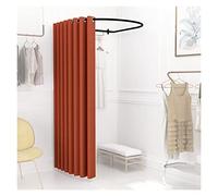 Camerino Negozio Di Abbigliamento Negozio Abbigliamento Camerini, Divisorio Privacy Riparo Temporaneo Per Montaggio A Parete L'ufficio Negozio, Spogliatoio A Binario Semplice Con Kit Di Tende(H,85x80x