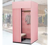 Camerino Negozio Di Abbigliamento Negozio Abbigliamento Camerini, Schermo Privacy Quadrato Pista Spostamento Con Copertura Lino, Spogliatoio Temporaneo Rifugio D'ombra 90% for L'ufficio Palestra(M,100