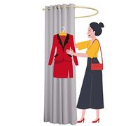 Camerino Negozio Di Abbigliamento Negozio Abbigliamento Camerini, Semplice Riparo Per Spogliatoio Montaggio Parete Dormitorio Ufficio, Visibilità 90% Che Occlude Partizione Schermo Privacy(B,80x200cm)