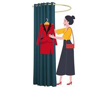 Camerino Negozio Di Abbigliamento Negozio Abbigliamento Camerini, Semplice Riparo Per Spogliatoio Montaggio Parete Dormitorio Ufficio, Visibilità 90% Che Occlude Partizione Schermo Privacy(F,95x200cm)