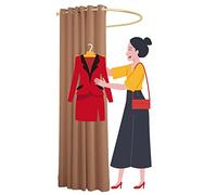 Camerino Negozio Di Abbigliamento Negozio Abbigliamento Camerini, Semplice Riparo Per Spogliatoio Montaggio Parete Dormitorio Ufficio, Visibilità 90% Che Occlude Partizione Schermo Privacy(J,80x200cm)