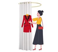 Camerino Negozio Di Abbigliamento Negozio Abbigliamento Camerini, Semplice Riparo Per Spogliatoio Montaggio Parete Dormitorio Ufficio, Visibilità 90% Che Occlude Partizione Schermo Privacy(A,80x200cm)