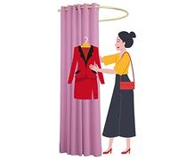 Camerino Negozio Di Abbigliamento Negozio Abbigliamento Camerini, Semplice Riparo Per Spogliatoio Montaggio Parete Dormitorio Ufficio, Visibilità 90% Che Occlude Partizione Schermo Privacy(H,80x200cm)