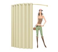 Camerino Negozio Di Abbigliamento Negozio Abbigliamento Camerini, Spogliatoio Di Tipo C Montaggio Parete Per Palestra Ufficio, Riparo Partizione Temporanea Con Schermo Per Privacy Con Kit Tende(N,90x2