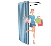 Camerino Negozio Di Abbigliamento Negozio Abbigliamento Camerini, Spogliatoio Mobile Temporaneo Di Tipo U, Schermo Di Protezione Della Privacy Portatile Per Esterni Per Salotto, 4 Dimensioni(O,100x95x