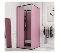 Camerino Negozio Di Abbigliamento Negozio di Abbigliamento per Camerini, Portatile Camerino Mobile con Tenda Ombreggiante, Temporaneo Schermo Divisorio per La Privacy per Boutique Ufficio, 5 Colori(E,