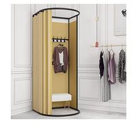 Camerino Negozio Di Abbigliamento Negozio di Abbigliamento per Camerini, Temporaneo Portatile Camerino Mobile con Tenda Ombreggiante, Tenda Fasciatoio per La Privacy, 5 Colori(Gold,100x95x200cm)